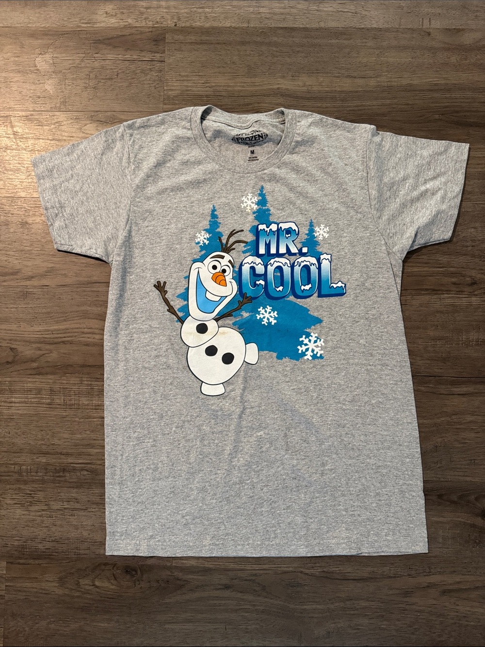 Disney Adult Medium Olaf 'Mr. Cool' Short Sleeve Tee Disney Frozen Shirt